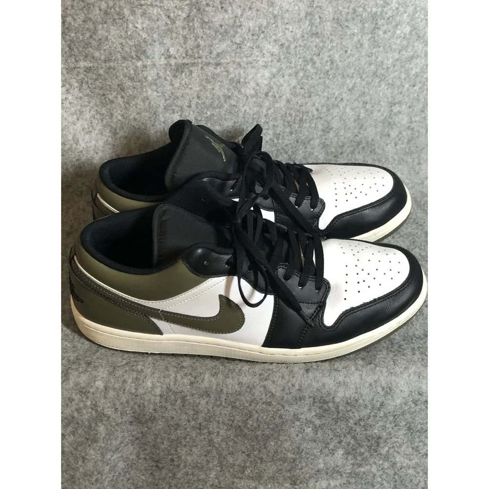 Nike Air Jordan Sneakers Mens 13 1 Low Black Toe Medium Olive 553558-092